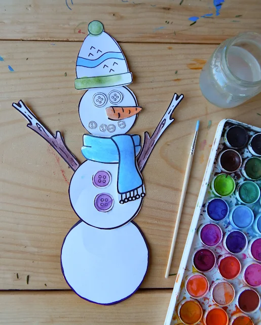 printable build a snowman