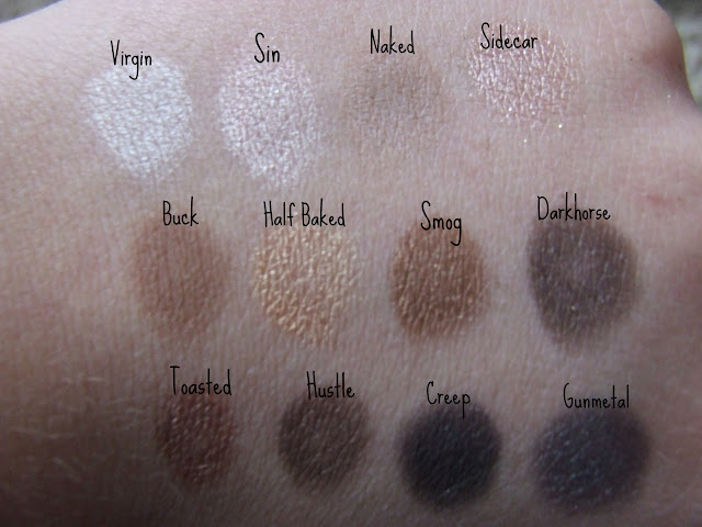 urban decay naked palette swatches swatch