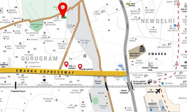 M3M SCO Plots 114 Location Map