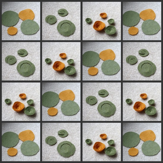 making felt flowers