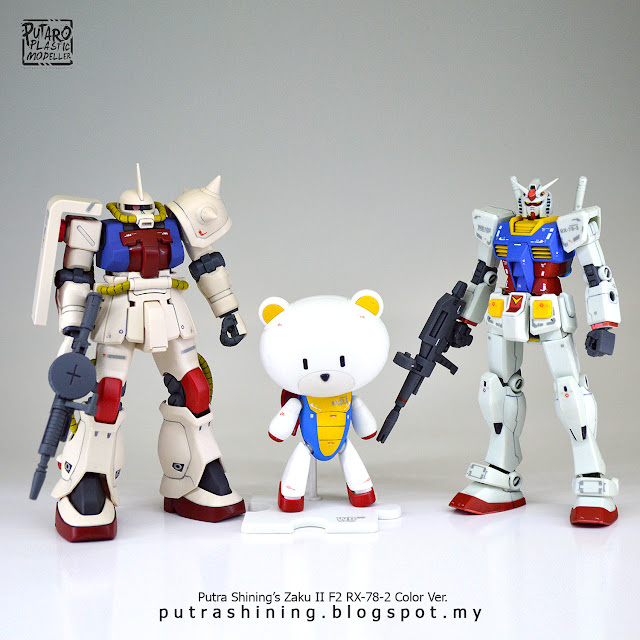 HGUC 1/144 Zaku II F2 RX-78-2 Color Ver. by Putra Shining