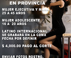 CASTING MEX: Se busca ACTRIZ / MODELO para spot de tv en provincia