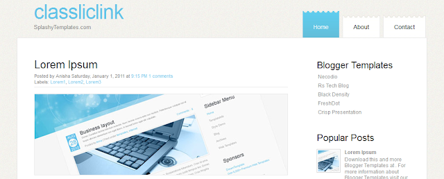 Simple Free Blogger Template