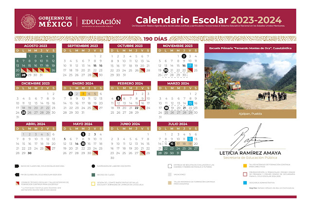 Calendario escolar 2023-2024