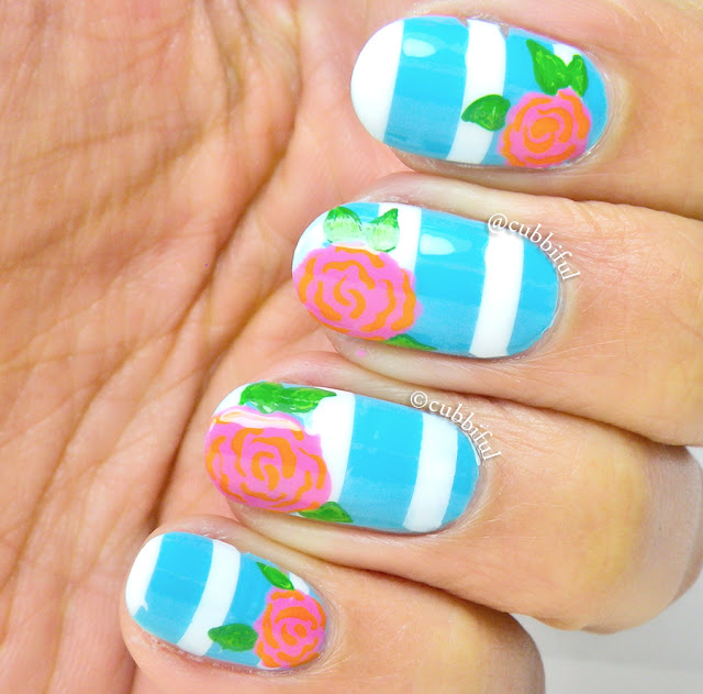 Floral nail art