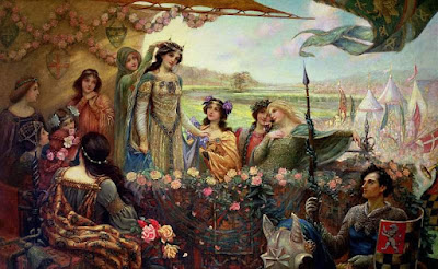 Herbert James Draper, "Lancelot y Ginebra" (1890)