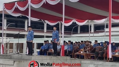 Pemkab Pesibar Hadiri Upacara Paripurna Bulanan Sekaligus Peringati Hari Pahlawan dan HUT Korpri ke-51