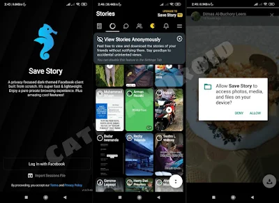 Cara Ambil Foto & Video FB Stories teman dengan Apps Save Story