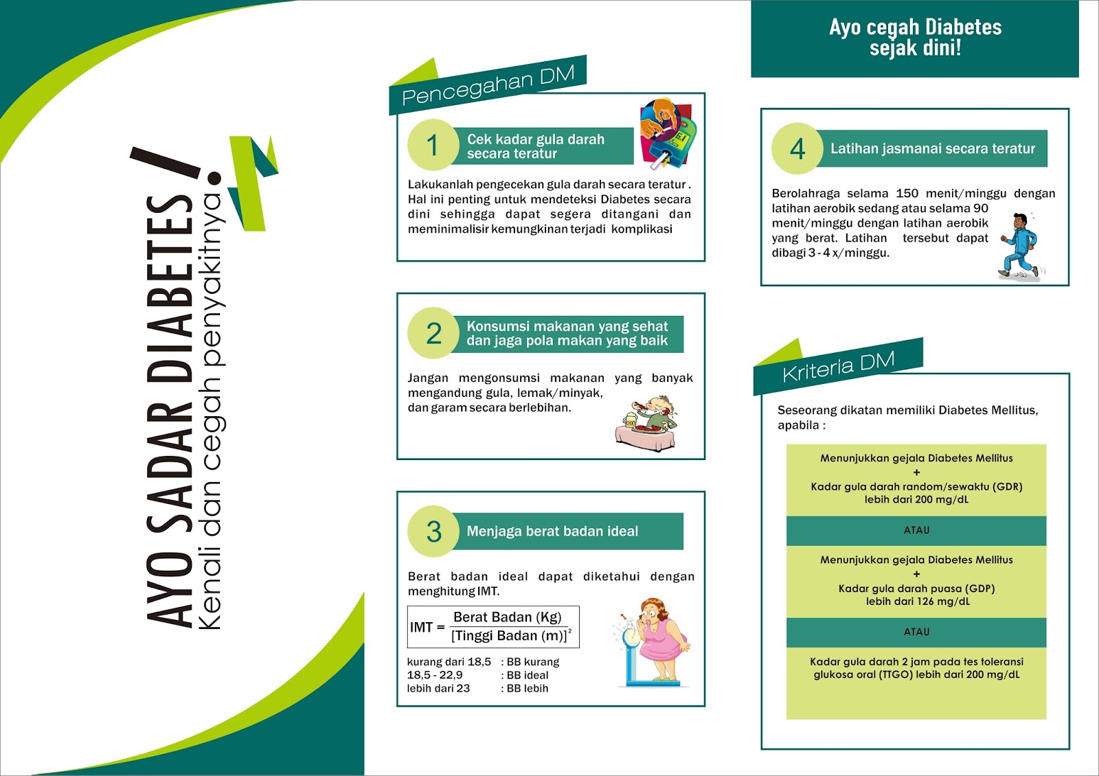 Contoh Leaflet dan PPT Penyuluhan Diabetes Mellitus 