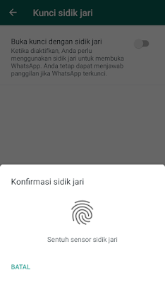 kunci sidik jari wahtsapp