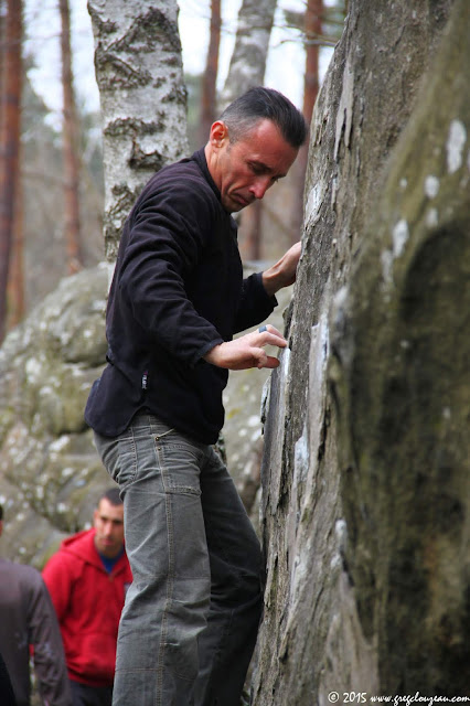 Jean-Phi dans la Mise à pied, 8 rouge, Isatis, Fontainebleau 