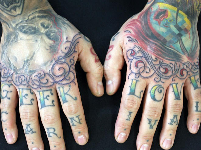 finger tattoos