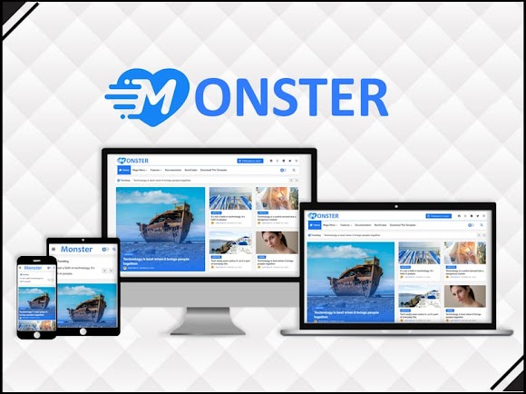 Monster Premium Blogger Template Free Download 