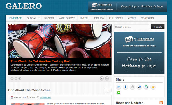 Galero - Magazine Wordpress Theme Free Download by IziThemes.