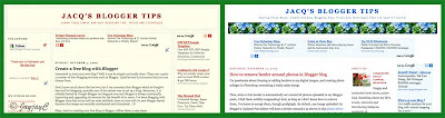 Screen shots of a 3-column blog, using the Minibox and Minima templates