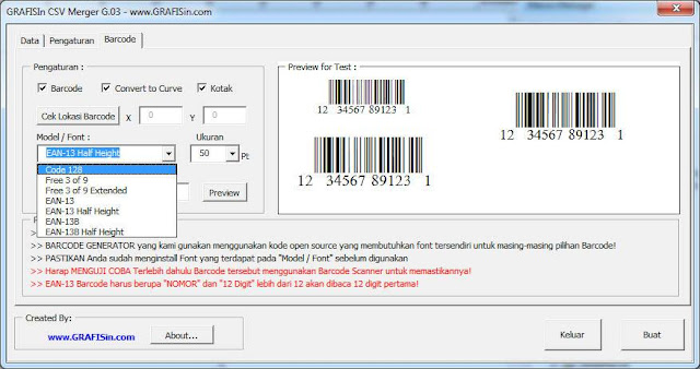 Otomatis Data, Foto Barcode CorelDraw