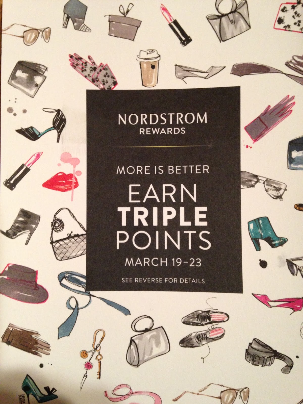 Nordstrom Triple Rewards Points For March 2014