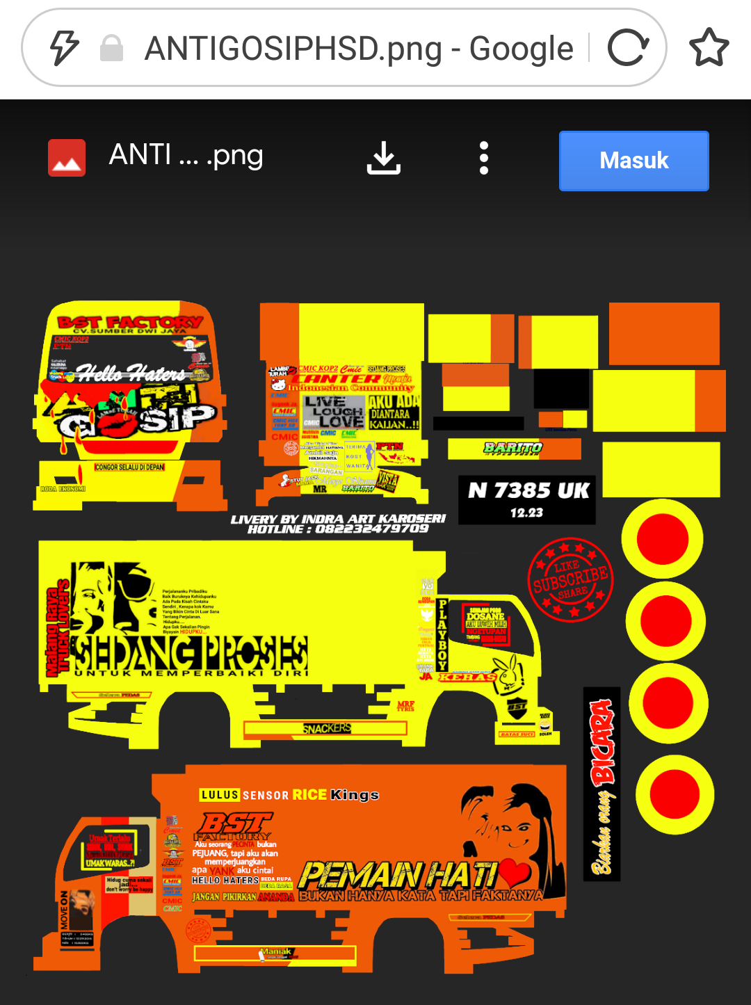  Download  Livery Anti  Gosip  Terbaru livery truck anti  gosip 