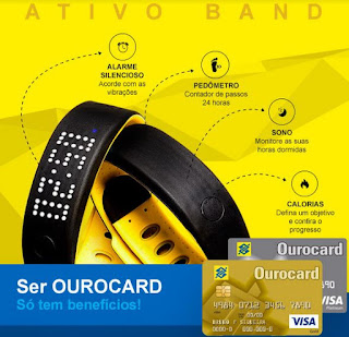 Pulseira Ativo Band com desconto pra clientes BB Ourocard 