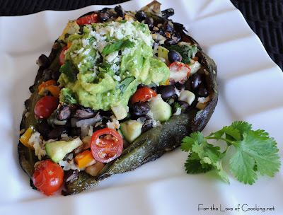 Recipes Stuffed Peppers on Stuffed Poblano Peppers With Black Beans And Tomatoes Recipe  Party