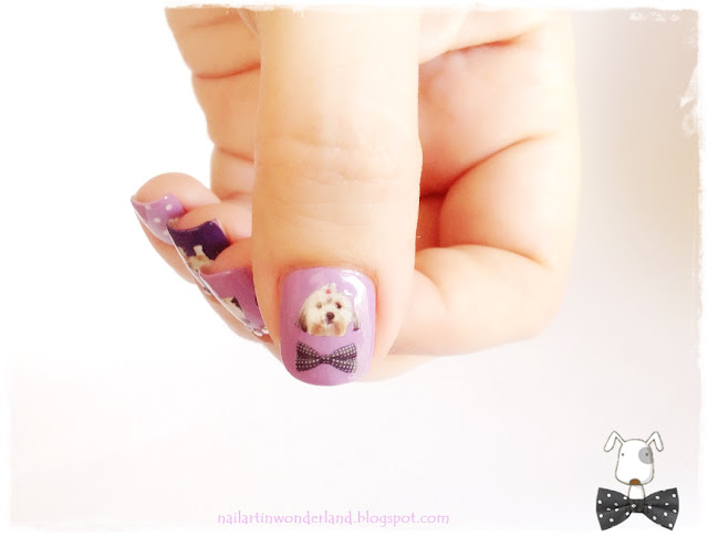 Vintage Dogs Nail Art