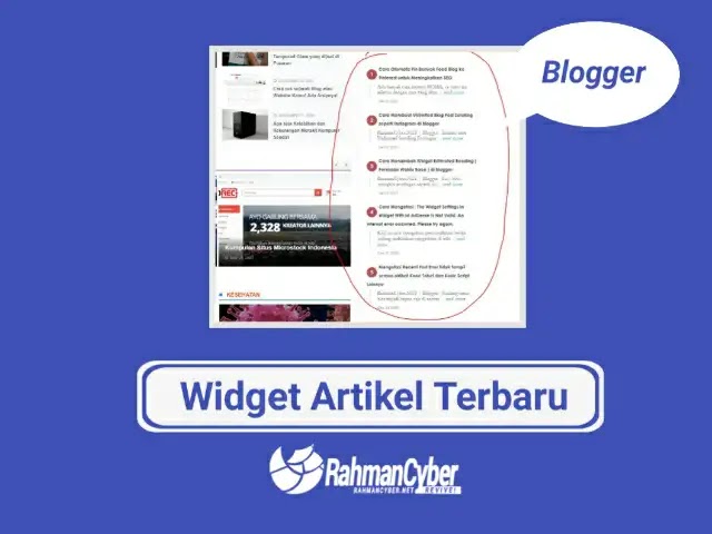 cara memberi widget artikel terbaru blogger