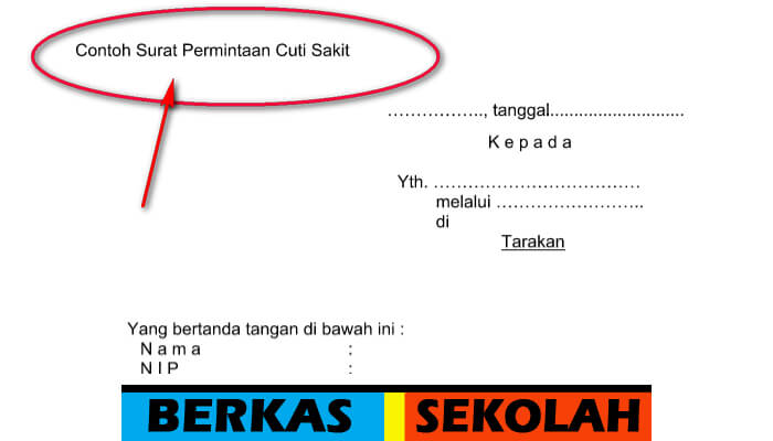 Contoh Surat Permintaan Cuti Sakit Untuk Pegawai Negeri 