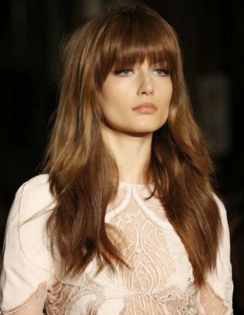 10 Long Hairstyles with Bangs 2015