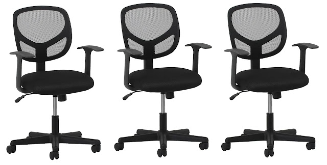 7. Essentials Swivel Mid Back Mesh Task Chair with Arms