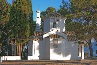 Vlaherna Monastery and Mouse island (Pontikonisi), Corfu, Kerkyra (Corfu). Монастырь Влахерна и Мышиный остров (Понтикониси) , Корфу, Керкира (Корфу)