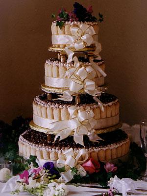 Picture of 3tier Tiramisu Wedding Cake by Sugar''N'' Spice Custom Cakes