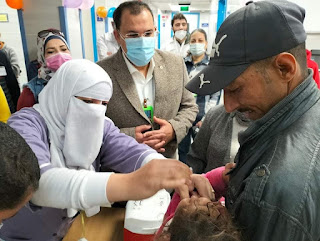 وكيل وزارة الصحة يُعلن إنطلاق الحملة القومية للتطعيم ضد مرض شلل الأطفال بمحافظة السويس