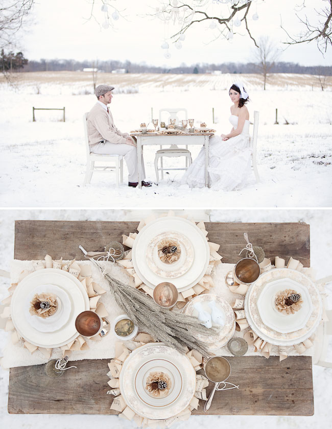 And here I am with this unique adorable winter wedding to share with you