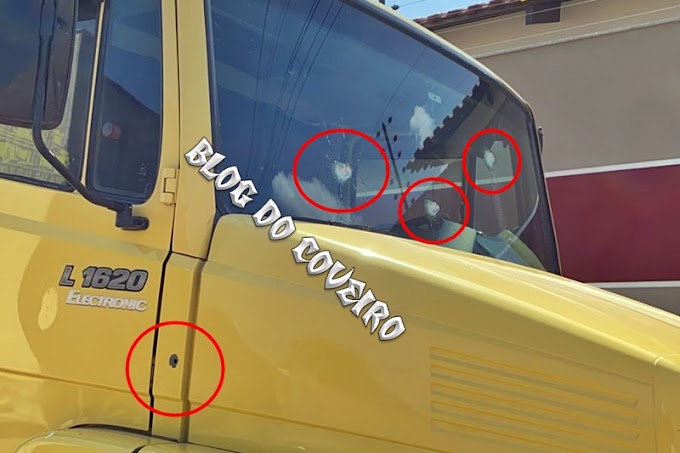 Caminhão estacionado é alvo de tiros no bairro Santa Luzia em Cocal