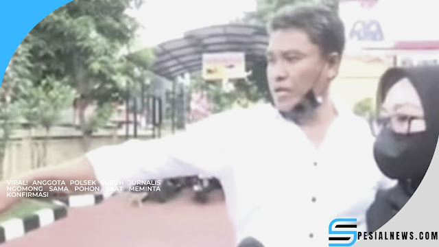 VIRAL! Anggota Polsek Suruh Jurnalis Ngomong Sama Pohon Saat Meminta Konfirmasi