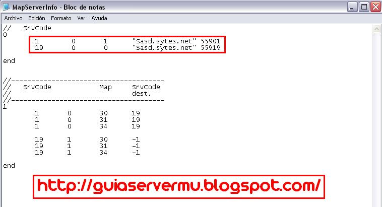 Configurando el archvio mapserverinfo con la ip