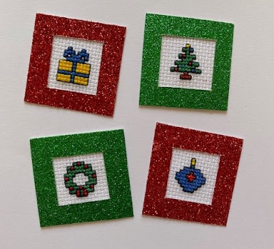 How to make cross stitch gift tags