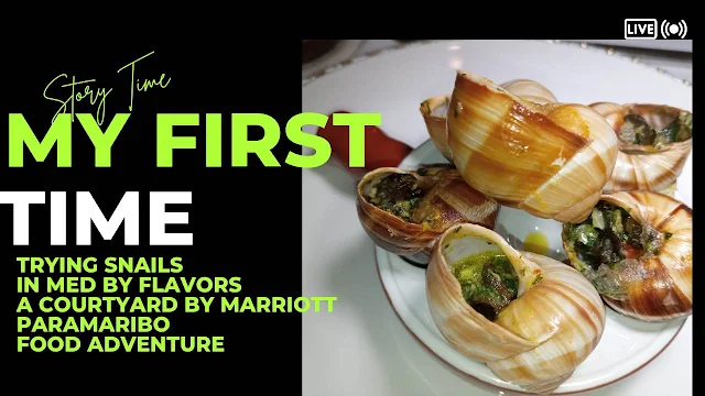 "snails escargot from Med by flavors in Courtyard by Marriott Paramaribo"