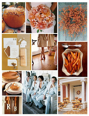 Inspiration Board 5 Blue and Orange Thanksgiving
