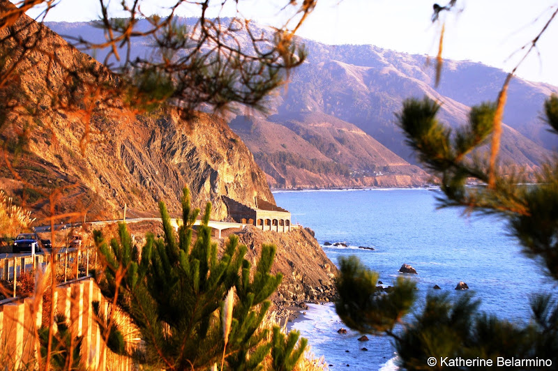 Pitkins Curve Bridge California Coastal Drive Through Big Sur