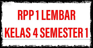 RPP 1 Lembar Kelas 4 Semester 1