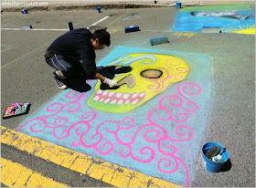 Calavera Chalk on the Walk en la MayFair 2016