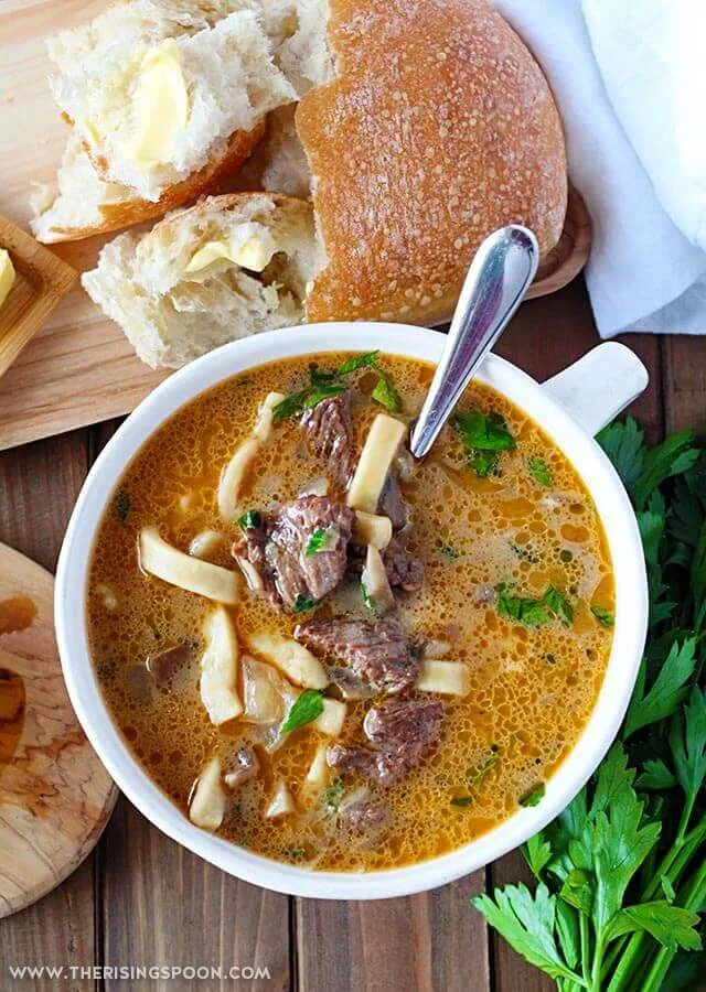 Easy Beef Stroganoff Soup