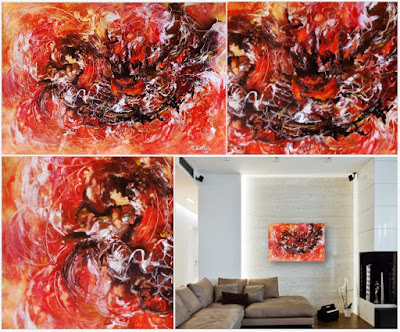 Printable painting wall art fire print instant dowanload on Etsy: http://artbuyonline.etsy.com