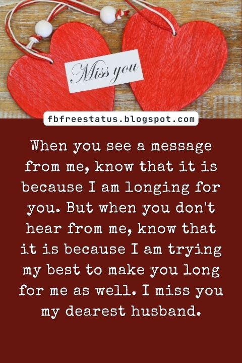 Missing You Messages For Husband