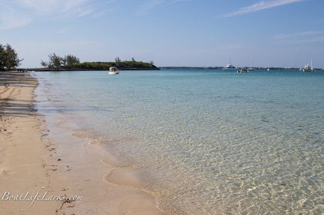 Boats at anchor, Meek's Patch, Eleuthera