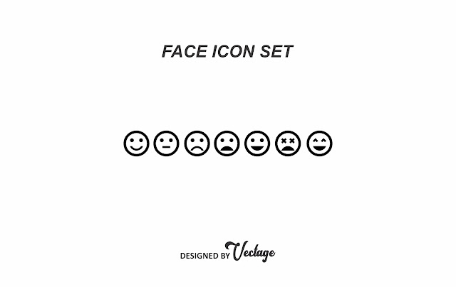 Face Icon Set SVG