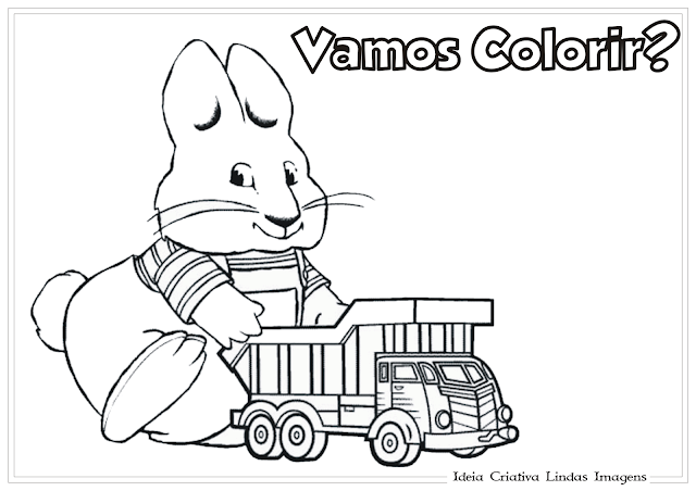 Max e Ruby desenho para colorir 