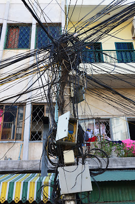 Classic Phnom Penh utility pole