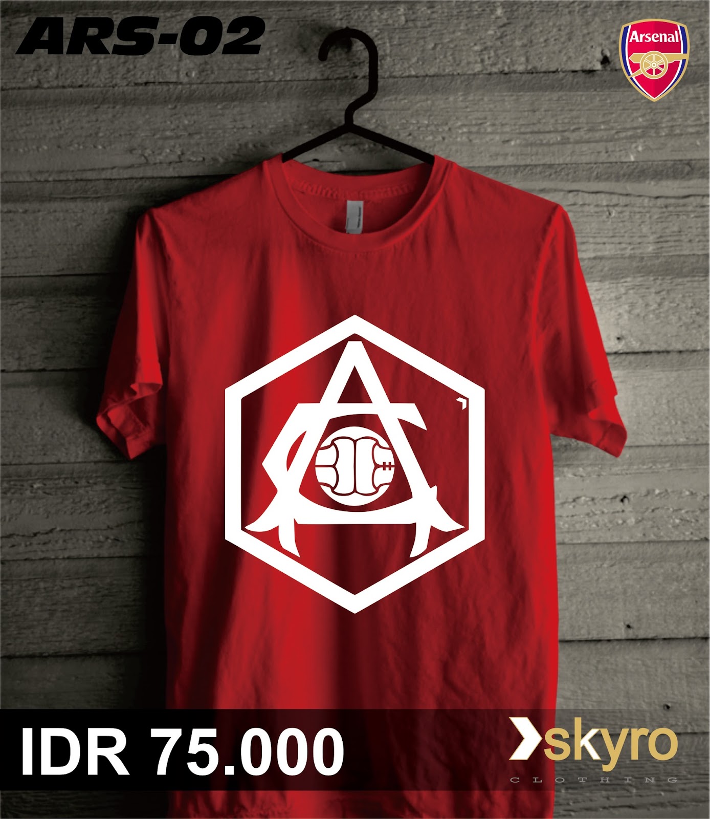 ARS 02 Kaos Bola ARSENAL Skyro Clothing